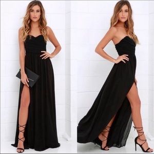 LuLus Moonlight serenade strapless dress